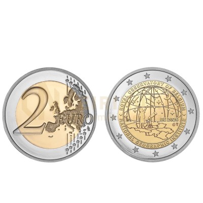 Moeda 2 Euro 50 Anos Instituto Geográfico Nacional Bélgica 2026 